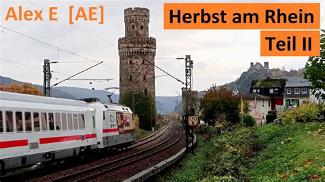 Herbst Am Rhein Rail Traffic Z Ge Im Romantischen Mittelrheintal