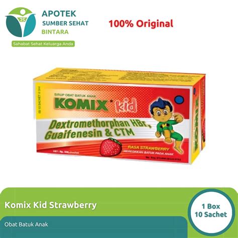 Jual Komix Kid Obat Batuk Sirup Anak Sachet Box Shopee Indonesia