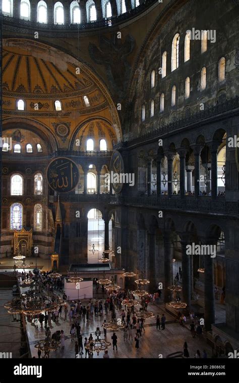 Turkey Istanbul Hagia Sofia Inside Stock Photo Alamy