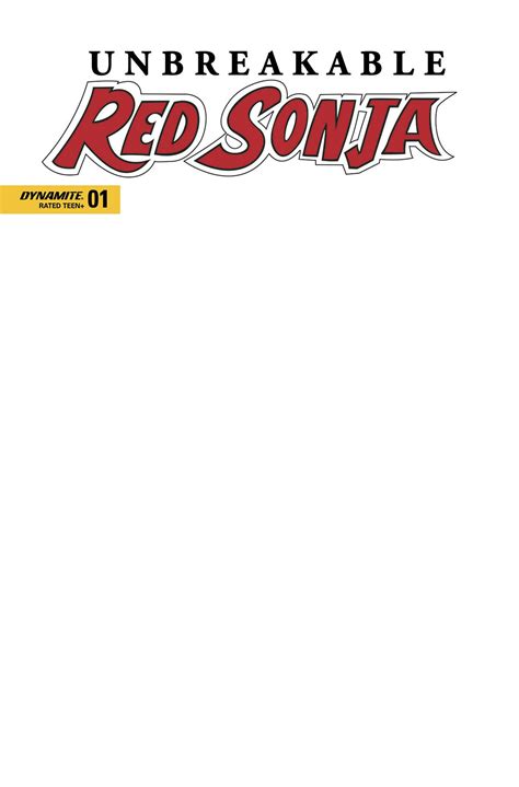 Unbreakable Red Sonja 1 Blank Authentix Variant Cover F Legacy