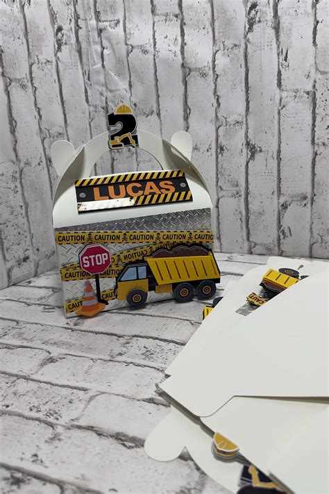 Construction Party Favor Boxes Construction Favor Bags Construction