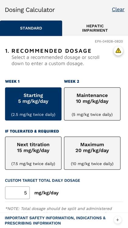 Epidiolex® Dosing Calculator By Greenwich Biosciences Inc