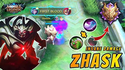 Zhask Insane Damage Op Gameplay And Build By Top Global Zhask X