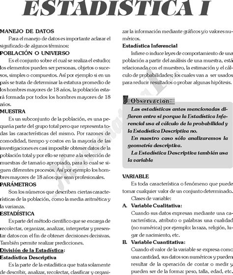 Estadistica De Secundaria Ejemplos Y Ejercicios Resueltos Pdf