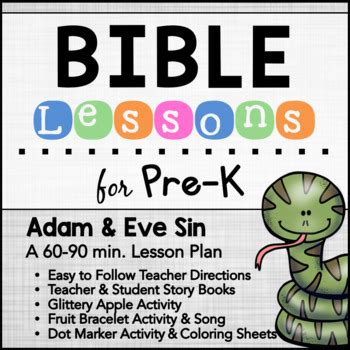 Adam Eve Sin The Fall Of Man Bible Lesson For PRE K AGES 3 5