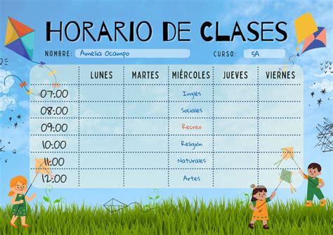 Plantillas Para Crear Tu Horario De Clases Gratis Canva NBKomputer