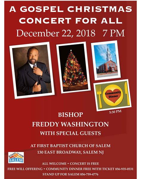 Gospel Christmas Concert With Bishop Freddy Washington Nj Heartland