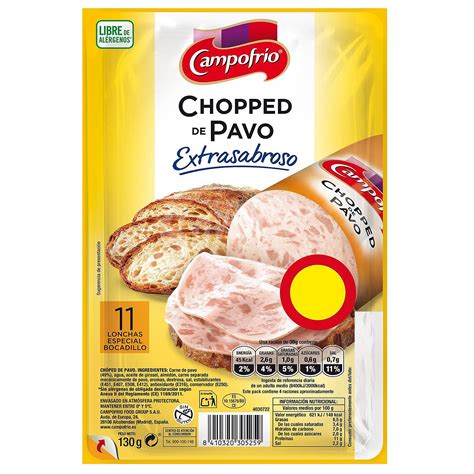 Campofrío Chopped de pavo en lonchas sin gluten Envase 95 g