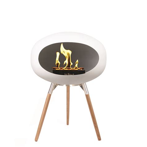 Freestanding Bioethanol Stainless Steel Fireplace Ground Low By Le Feu