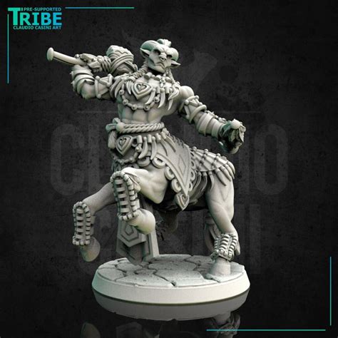 Centaur Fighter Barbarian Miniature 28mm 32mm Scale 8k Etsy