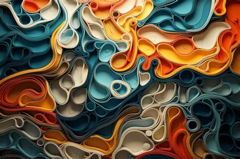 Premium Photo Organic Lines Abstract Wallpaper Background Generative Ai