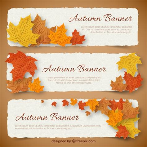 Premium Vector Autumn Banners