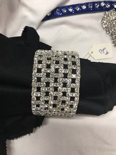 B Crystal Rhinestone Stretch Bracelet Jewelry For Bikini Competition And Figure Competition