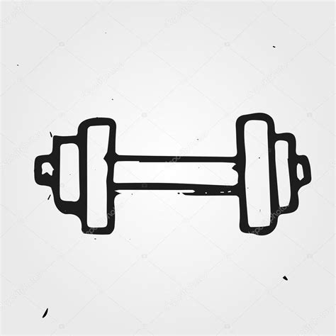 Dumbbell Cartoon Image