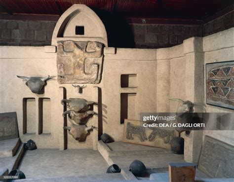 Prehistory, Turkey, Neolithic. Reconstruction of Catal Huyuk or... News ...