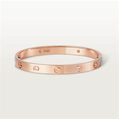 Crb Pulsera Love Diamantes Oro Rosa Diamantes Cartier