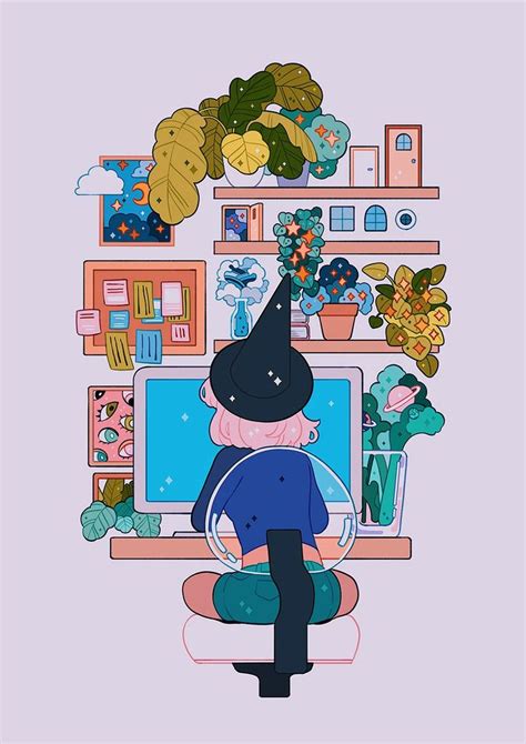 Meyoco Workspace Print Kawaii Drawings Kawaii Art Cute Kawaii