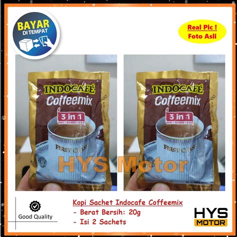 2 PCS Kopi Instan Sachet Indocafe Coffeemix 3 In 1 Kopi Krimer