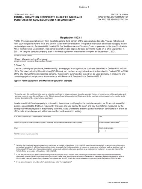 Fillable Online Cdtfa 230 Fill And Sign Printable Template Online