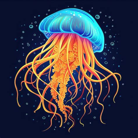 Premium Photo Vector Logo Of Jellyfish Illustration