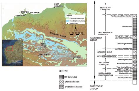 A Simplified Geology Of The Pilbara Showing The Distribution Of