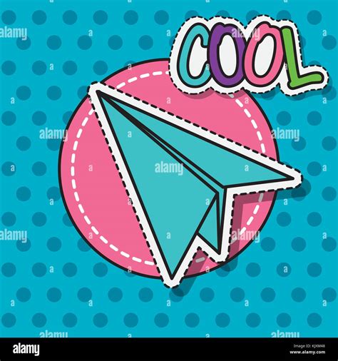 Paper Plane Patch Sticker Decoration Stock Vector Image And Art Alamy