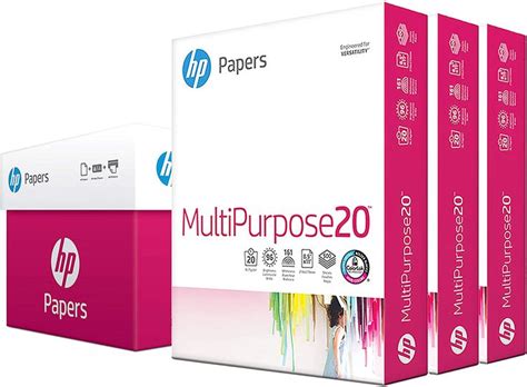 hp Printer Paper | 8.5 x 11 Paper | MultiPurpose 20 lb | 5 Ream Case ...