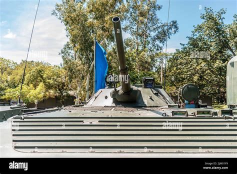 Russian military tank turret parked and ready for combat Stock Photo ...
