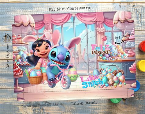 Caixa Mini Confeiteiro Lilo Stitch P Scoa Tag Elo