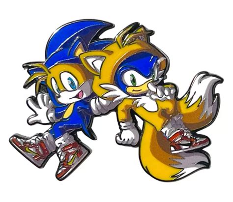 Sonic The Hedgehog And Tails Enamel Pin 90s Video Game Pins Classic