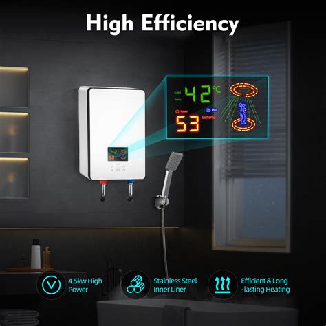 4500w Hot Demand Whole House Electric Water Heater Tankless Instant Heater With Shower Head