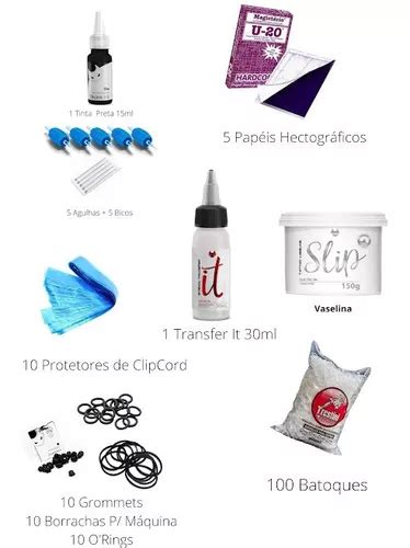 Kit Tatuagem Diversos Produtos Profissional Iniciante Tattoo