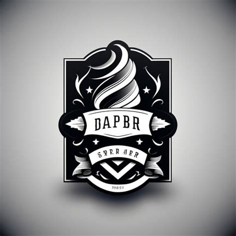 A black and white logo design icon of [barber shop] by RONI SAMPAIO - Playground