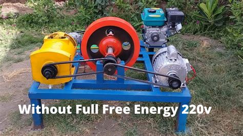 Make Free Energy Generator 220v With 5kw Alternator And Motor Flywheel