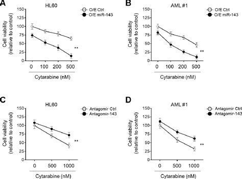 Figure 1 From MicroRNA 143 Sensitizes Acute Myeloid Leukemia Cells To