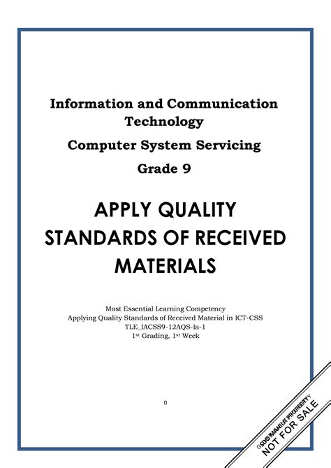 Tle Te 9 Q1 W1 Mod1 Ict Css Compress Information And Communication