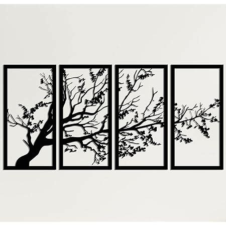 Amazon DEKADRON Metal Wall Art Tree Of Life 4 Pieces Metal Tree