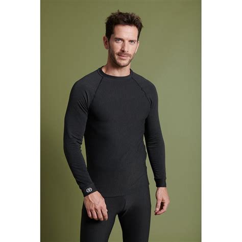 Tee Shirt Manches Longues Homme Damart Comfort Thermolactyl 4 Noir