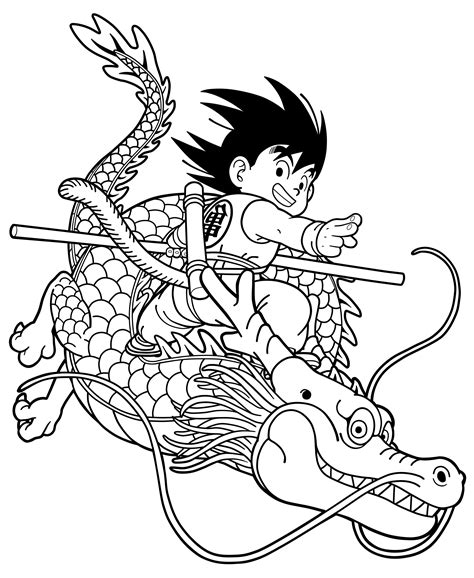 Songoku Kid Dragon Ball Z Kids Coloring Pages