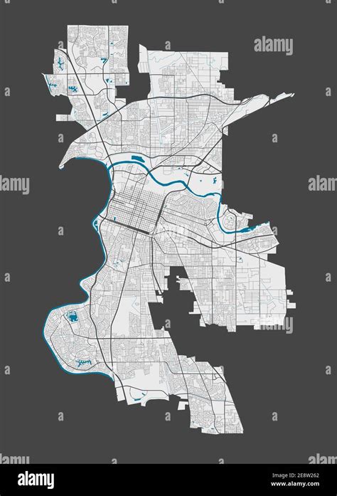 Sacramento map. Detailed map of Sacramento city administrative area ...