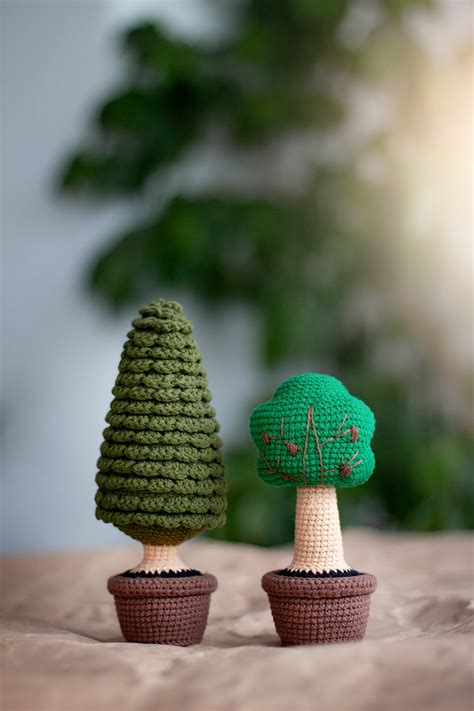 Set Amigurumi Pattern Crochet Sex Trees Amigurumi Trees Etsy