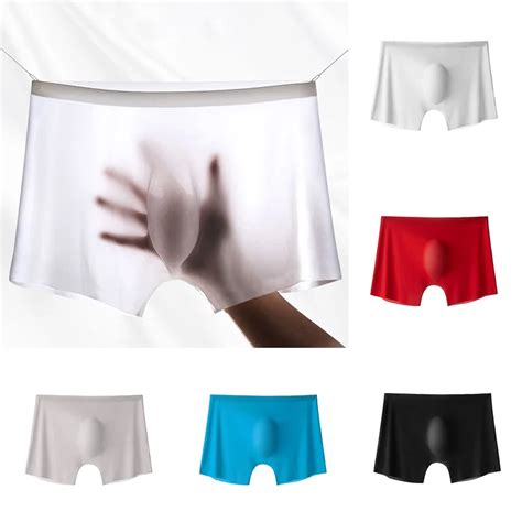 Erkekler I Ama R Yumu Ak Diki Siz Buz Ipek Boxershorts Yaz Ultra Ince K