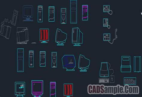 Free Computer Cad Blocks Dwg Set