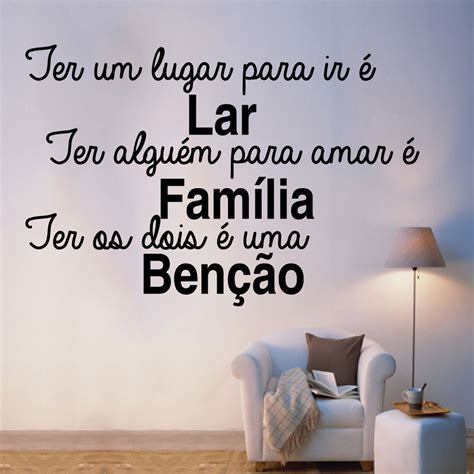 Adesivo De Parede Frase Família Benção