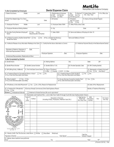 PDF Dental Expense Claim Form DOKUMEN TIPS