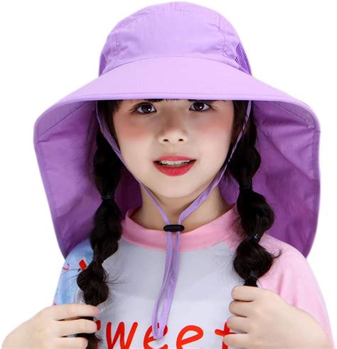 Muryobao Sombrero de sol para niños y niñas con ala ancha UPF50