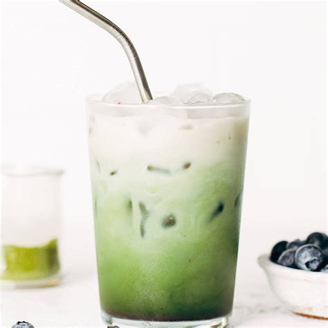 Blueberry Matcha Latte Recipe Pinch Of Yum
