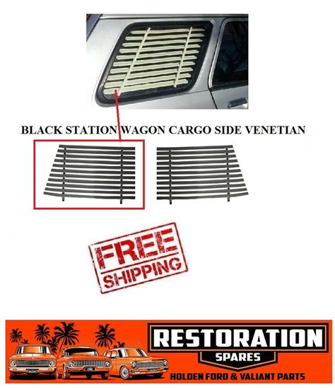 Holden Commodore Vb Vc Vh Vk Vl Wagon Cargo Window Side Venetian Black Pair 2 Restoration Spares