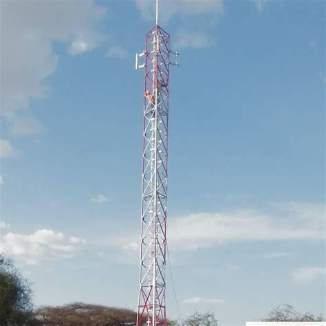 Angular Self Supporting Three Legs Microwave Antenna Steel Tower