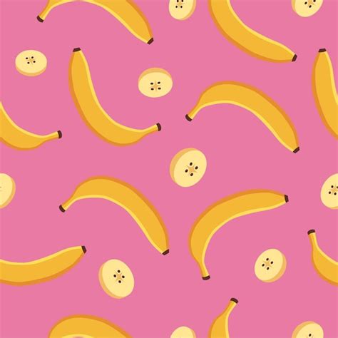 Premium Vector Cartoon Bananas Seamless Pattern Vector